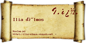Ilia Álmos névjegykártya